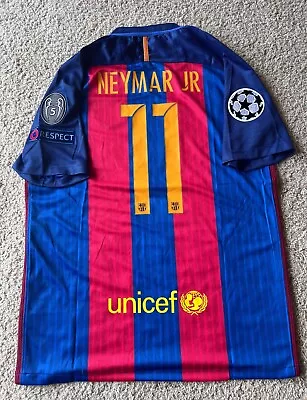 Neymar 2016/2017 Barcelona Home Jersey Large • $50