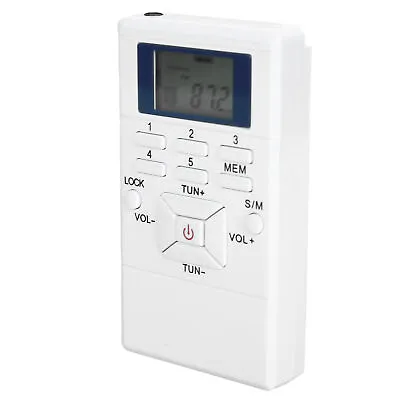 Radio Mini Digital Pocket LCD FM/MW/SW Stereo Radio Rechargeable With Headse BEA • $13.39