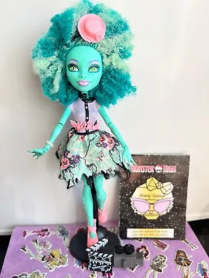 B#3 Monster High Honey Swamp Doll With Stand  Camera Action Ex Cond • $43.56