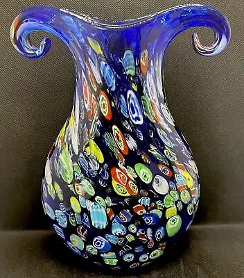 1960 Murano Art Glass Frateli Toso Millefiori Vase Gorgeous Vintage Rare 12.25” • $75