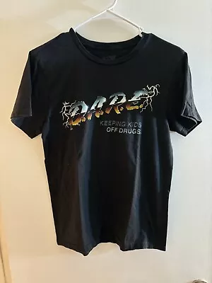 D.A.R.E Lightning Keeping Kids Off Drugs T Shirt Black Mens Size Small • $10