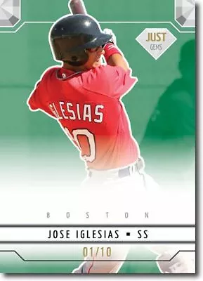 JOSE IGLESIAS 2011 Just GEMS Rookie Mint GREEN Parallel RC #/10 • $19.49