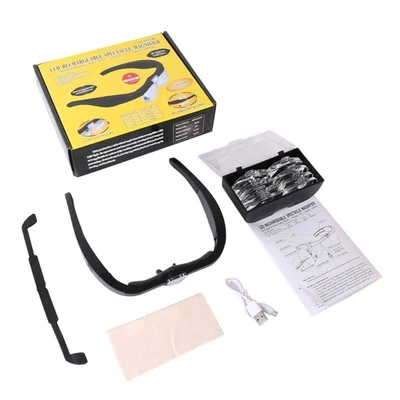 £28.50 • Buy Upgraded LED Illuminated Headband Magnifier Visors Hands Free Magnifier Loupes