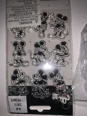Mickey Mouse Clear Rubber Stamps With Acrylic Blocks For Easy Use New Unused • $2.65