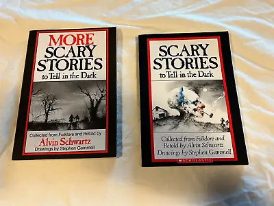 Lot Of 2 - Scary Stories To Tell In The Dark & More Scary Stories To Tell • $12