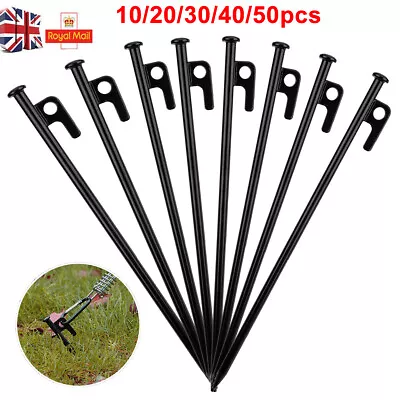 £15.99 • Buy Metal Steel Tent Pegs 12 Inch Heavy Duty Gazebo Marquee Stakes Ground Sand Nails