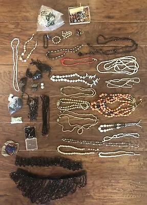 Lot Of Costume Beaded Jewelry Vintage; Mostly Necklaces • $5