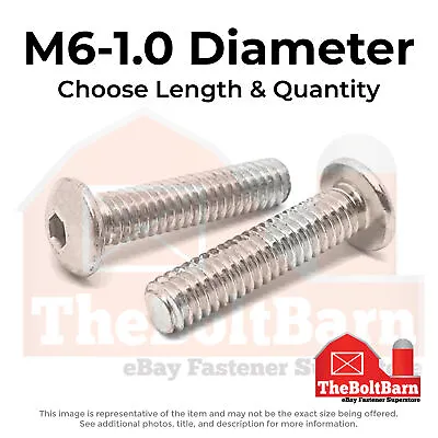 M6-1.0 Stainless A2-70 Button Head Socket Cap Screws (Choose Length & Qty) • $350.41