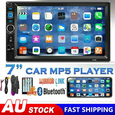 7'' Double 2 Din Car Stereo Head Unit Bluetooth Touch MP5 Player Camera FM Radio • $41.99