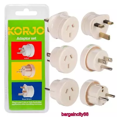 3x World Wide Travel Adaptor From Australia&NZ To Europe Bali/USA/Canada/Uk Plug • $42.07