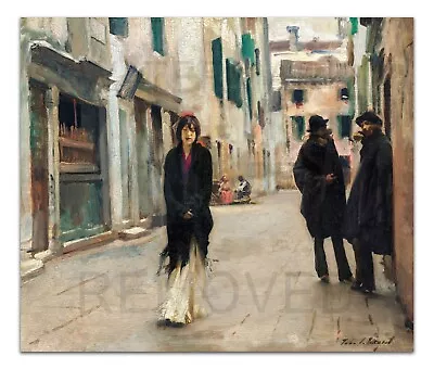 John Singer Sargent STREET IN VENICE 1882 Vintage Painting 17x20  Premium Print • $20.99