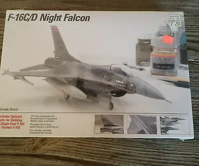 NEW Aircraft Jet Testors Italeri F-16C/D Night Falcon Model Airplane Kit 650 • $18
