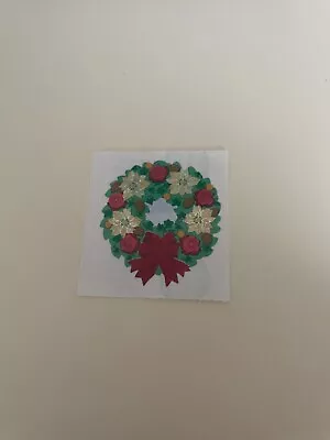 Vintage 1980s  Sandylion Christmas Wreath Sticker • $6