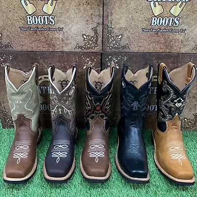 Mens Rodeo Cowboy Boots Tan Leather Western Type For Work Botas De Trabajo • $79.99