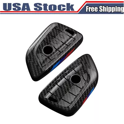 Carbon Fiber Car Remote Key Fob Cover Case Shell Skin For BMW 3 5 7 Series  • $15.19