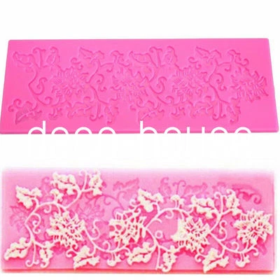 £3.29 • Buy Flower Leaf Lace Silicone Fondant Icing Mould Wedding Cake Decoration Sugarcraft
