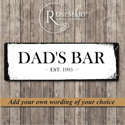 £5.95 • Buy Any Personalised Name Words Sign Plaque Outdoor Garden Shed Den Bar Garage Shop