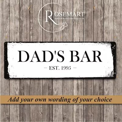 £6.99 • Buy Any Personalised Name Words Sign Plaque Outdoor Garden Shed Den Bar Garage Shop