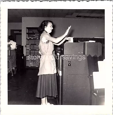 Vintage Found Photo - 40s 50s - Hardworking Woman In Apron Sorting The Mail • $5.99