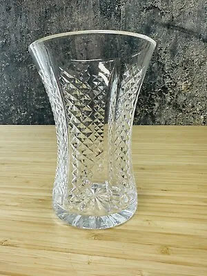 Waterford Crystal Table Vase Cross Hatch Flared Opening Centerpiece 6 Inch Tall • $69.99