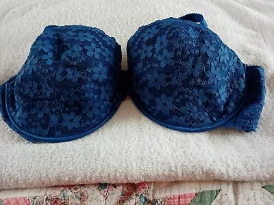 La Senza Bra 38gg Navy Blue  Full Cup. Lace Flower Detail • £4.99