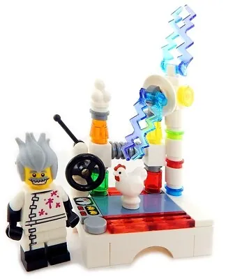 $14.99 • Buy NEW LEGO MAD SCIENTIST Zapping A Chicken MINIFIG LOT Science Minifigure Stem Set