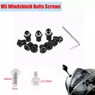 10x 5mm Windscreen Windshield Fairing Screw Bolts Set For Dirt Bike Motorcycle • $10.68