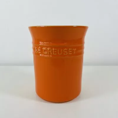 Genuine Le Creuset Small Utensil Jar Pot In Volcanic Orange 1.1 L • £34.95