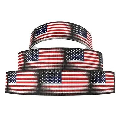 1 Metre Usa United States Of America Ribbon Size 1 Inch Hair Bows Card Making • £0.99