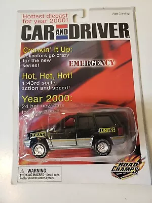 2000 Road Champs 1:43 Car & Driver Emergency SWAT UNIT 2 New Unopened Card  • $13.99