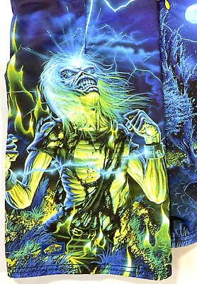 Iron Maiden Live After Death Vans Off The Wall Size 30 Mens Board Shorts RARE • £136.37