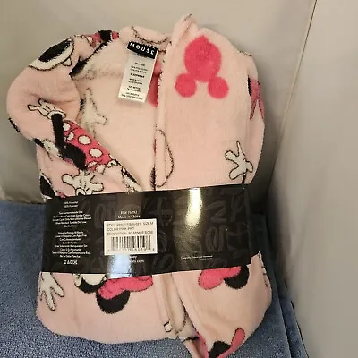 Disney Minnie Mouse Women’s Cozy Plush Robe Pink  Size M  NWT • $33