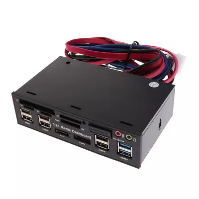 5.25inch ABS High Speed USB3.0/2.0 Media Dashboard Front Panel Reader • £18.37