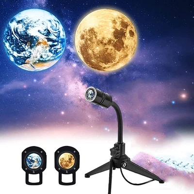 $13.89 • Buy LED 3D Moon Lamp Projector Night Light Earth Lamp Planet Atmosphere Lights Decor