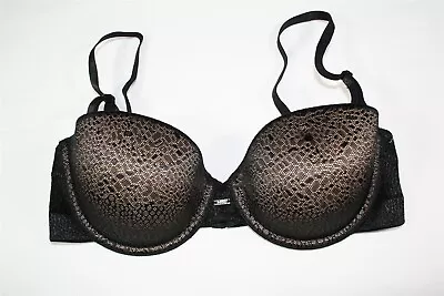 102X05 Maidenform 05841 I-Fit 4 Ways To Wear Moderate Lift Bra 36D Black/Beige • $9.65