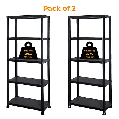 5 Tier Racking Shelf Heavy Duty Garage Shelving Storage Shelves Unit Organiser • £50.85