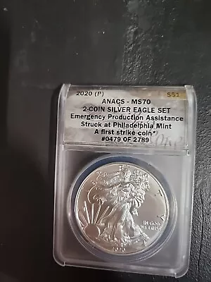 2020 P Anacs Ms 70 First Strike Silver Eagle • $20