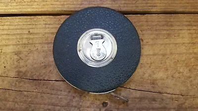 Vintage Flag Brand Round Steel Imperial Tape Measure 100 Ft Made In Germany • $24