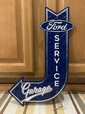 Ford Service Garage Sign Metal Arrow Vintage Style Wall Decor Tools Gas Oil Bar • $30