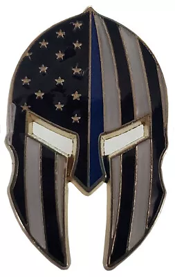 Pack Of 6 Molon Labe USA Thin Blue Line Spartan Helmet Hat Cap Lapel Pin • $17.76