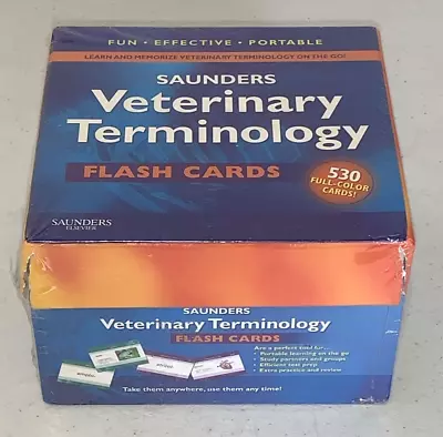Saunders Veterinary Terminology Flash Cards By Saunders Staff -2008 CardsFlash • $99.90