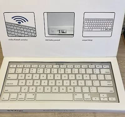 IHome Bluetooth Wireless Keyboard IMAC-K111S IPad Apple TV Mac • $10