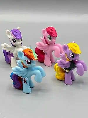 Set Of 4 My Little Ponies Miniatures Blind Bag Wave Cake Toppers Toys • $7.99