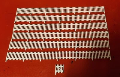 £5 • Buy 00 Gauge 1:76 Picket Fence 3D Printed In White Over 1M Of Fence FREE DELIVERY