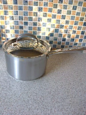 £11.99 • Buy Prestige 18/10 Stainless Steel Saucepan 2.8 Litre (missing Grey Rubber On Handle