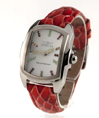 Invicta Women's Stainless Steel Lupah Tritnite Quartz Watch Leather Band 19943 • £142.40