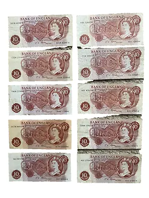 Ten Shilling Note Fforde CHOOSE ONE-see Notes For Serial Numbers • £5