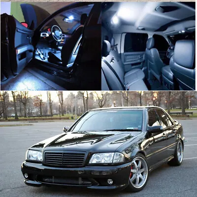 11×white LED Interior Light Package For Mercedes Benz C Class W 202 (1993-1999) • $11.99