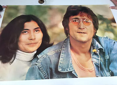 John Lennon Yoko VTG 1978 Scotland 36 X 24  Minerva Poster Print • $41.35