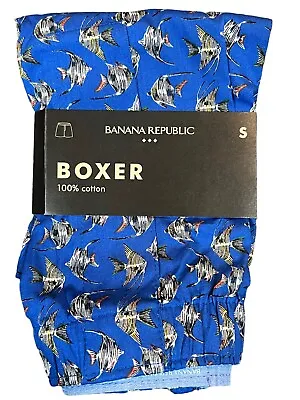 NWT BANANA REPUBLIC Boxer Underwear S-M-XL Blue Fish #B1 • $20